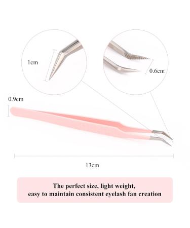 Professional Eyelash Extension Tweezers - Stainless Steel Pink Elbow Design | Tongs of the Queen - Perfect for Lash Applications - Buy Online on GoSupps.com