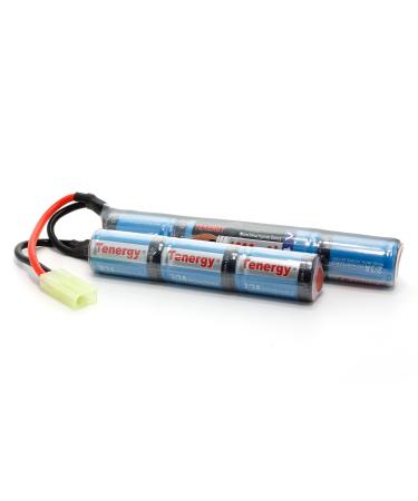 Tenergy 8.4V Airsoft Battery 1600mAh NiMH Nunchuck Battery w/ Mini Tamiya Connector Stick Shape Butterfly Battery for Airsoft Gun M4 Rifles 1 Battery Pack