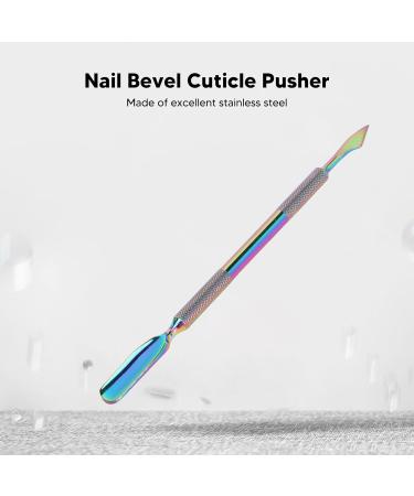 Nail Bevel Cuticle Pusher Stainless Steel Double Ended Nail Art Bevel Cuticle Pusher Manicure Tool Large Size - Buy Online on GoSupps.com