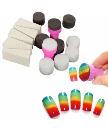 Gemini _ Mall 1 Set Nail Art Sponge Stamp Stamper Shadow Transfer Template Polish Manicure Tool