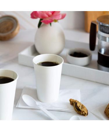 100 Pack 12 oz White Paper Hot Cups - 100 Count - Coffee Cups - Buy Online on GoSupps.com