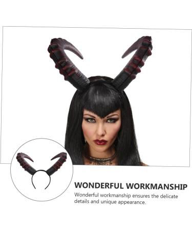 HAPINARY 1pc Devil's Horn Headband Bull Horn Headpiece Halloween Hair Accessories Women Long Horns Headpiece Devil Cosplay Hair Accessory Evil Horn Headdress Cosplay Headpiece Headbands Pu - Buy Online on GoSupps.com