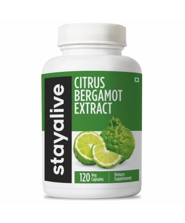 STAY ALIVE Citrus Bergamot Capsules 1000mg, 30:1 Super Extract with 50% Polyphenolic Flavanones, 120 Pills, Citrus Bioflavonoids Supplements for Women & Men | Non-GMO, Gluten-Free