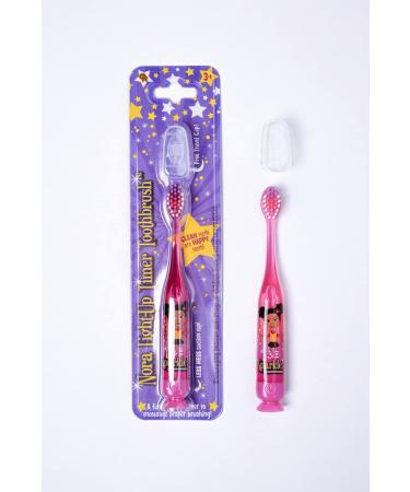 Our Reflections Kids Manual Light Up 60 Seconds Timer Toothbrush  Suction Cup  Soft Bristles  Ages 3 and up. (Nora Light Up Timer Toothbrush  Pink)