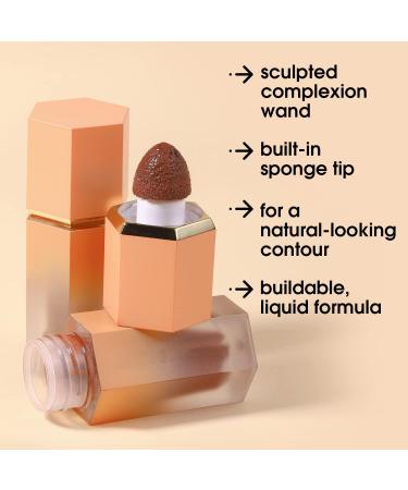 Liquid Contour Makeup Concealer with Built-In Sponge - #102 Soft Tan - Long-Lasting Waterproof Creamy Bronzer for Natural Matt Finish - 1ml Pack - Buy Online on GoSupps.com