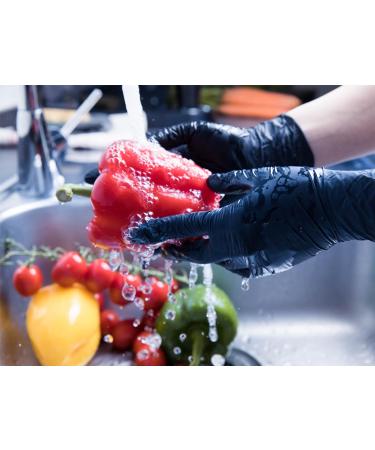 Buy Tiga-Med Powder-Free Black Nitrile Gloves - 100 pcs X-Large | Latex-Free Disposable One-Off Gloves for International Shipping - Buy Online on GoSupps.com