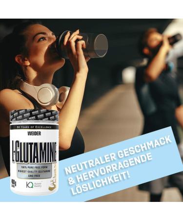 Weider L-Glutamine 100% Pure Amino Acid Powder - 400g Tasteless & Additive-Free - 80 Portions for Bodybuilding & Fitness - Buy Online on GoSupps.com