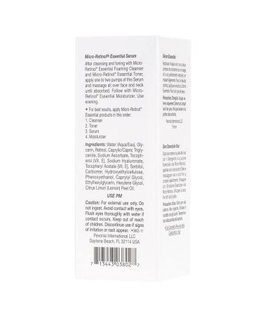 Pevonia Micro-Retinol Essential Serum 1 Fl Oz - Anti-Aging Facial Treatment - Buy Online on GoSupps.com