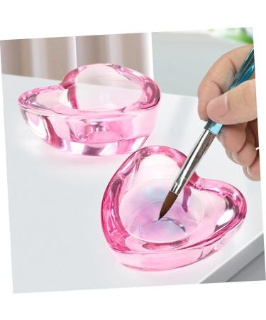 Healeved Nail Cup Glass Nail Art Dish Glass Dish for Acrylic Nails Nail Dappen Dish Nail Art Dish Cup Nail Art Equipment Crystal Nail Art Dappen Bowl High Transparency Crystal Glass Pink - Buy Online on GoSupps.com