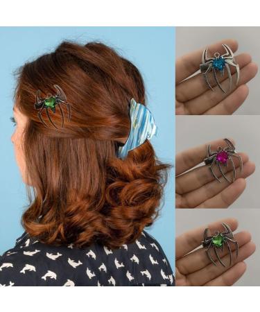 JSGHGDF Spiders Hair Clip for Teens Girl Cool Hairpins Side Clip Hair Barrettes for Women Side Hair Blue - Buy Online on GoSupps.com
