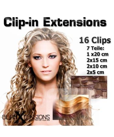 100% Real Hair Clip-In Extensions Set | 7 Part 70g | 45cm No. 18/613 Dark Blonde to Bright Light Blonde | International Shipping - Buy Online on GoSupps.com