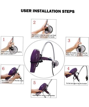 FOMIYES Hair Dryer Stand Hair Dryer Holder Hair Dryer Desktop Organizer Rotating Hair Dryer Bracket Storage - Buy Online on GoSupps.com