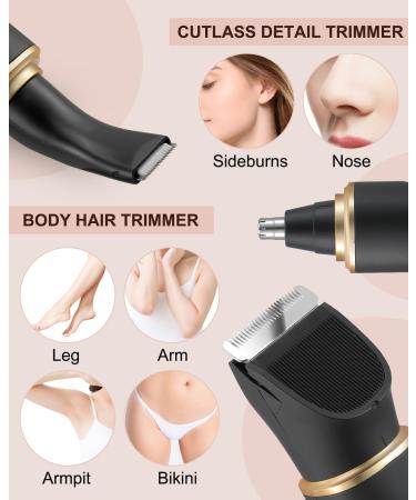 Electric Bikini Trimmer for Women | IPX7 Washable Body Hair Trimmer with Ceramic Blades | Wet & Dry Use | Perfect for Bikini Legs & Pubic Hair - Buy Online on GoSupps.com