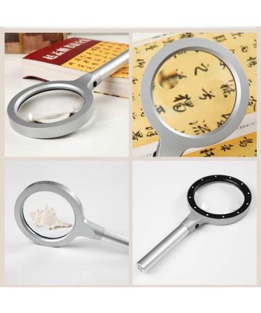 Magnifying Glasses for Hobbies Reading Magnifier Handheld 10 Times Magnifying Glass with Old Reading Lamp 20 Times HD Maintenance Antique Identification Reading Newspaper Vision - Buy Online on GoSupps.com