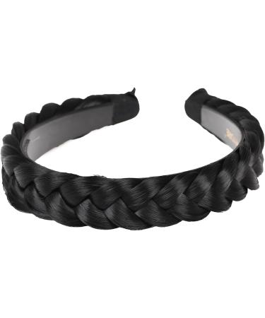 vowyore Headband Synthetic Hair Plaited Headband Braid Braided With Teeth Hair Band Accessories for Women Girl Width 1.18 Inch - Buy Online on GoSupps.com