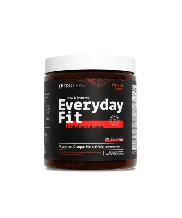 TRULEAN Everyday Fit Water Enhancer Sugar Free Electrolyte Powder Drink BCAA Blend Keto Amino Acid Supplement Delicious Fit Fruit Punch 30 Servings (Pack of 1)