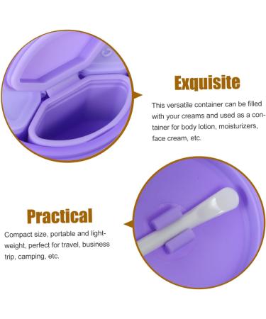 Beaupretty 4 Sets Cream box salve jar silicone cosmetic container refillable cream jars cream jar with sealed lid durable cream storage jar travel filling purple Silica gel Storage Box - Buy Online on GoSupps.com