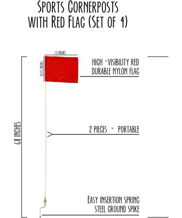 Get Out! Corner Flags for Soccer Field  60in 4-Pack  Soccer Flags & Soccer Poles  Soccer Equipment for Training - Buy Online on GoSupps.com