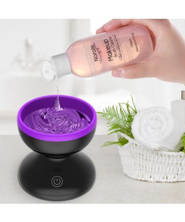Electric Makeup Brush Cleaner Set - Automatic Spinner, Cleaning Mat - Christmas Gift for Her - Purple - Buy Online on GoSupps.com