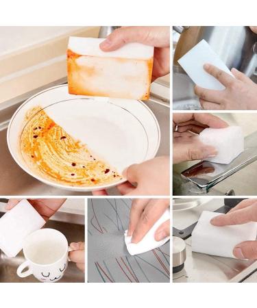 Lizusidtsy 100 Pack Cleaning Sponges Eraser Multi-Functional Premium Foam Cleaning Pads Dish Household Cleaning Sponge - Buy Online on GoSupps.com