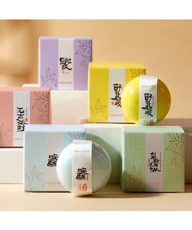 Solid Perfume Floral Scent Fragrance All Natural Ancient Chinese Craftsmanship for Women Girls Travel Friendly with Ceramic Jar (Green) - Buy Online on GoSupps.com