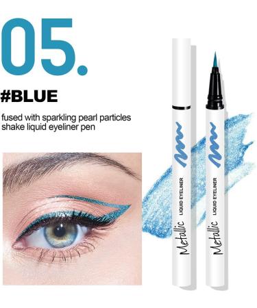 LXZJJM Professional Pearlescent Glitter Liquid Eyeliner - Long-Lasting Waterproof Cruelty-Free and Vegan Smooth and Easy to Apply (6pcs 4.2g/0.15OZ) - Buy Online on GoSupps.com