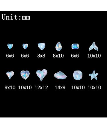 FEIlei 12 Grids Nail Art Crystal Nail Art Stones Rhinestone Manicure Nail Charms - Buy Online on GoSupps.com