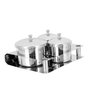 Frcolor 4 sentences Nail cups use container with lid pencil cleaning cup nail accessories Nailing tool nail art glass made of stainless steel of the Salon Salon Mixer Mixture Sk.