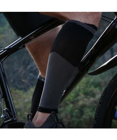 Calf Compression Bandage for Running & Cycling - Warm Leg Cuffs for Men | Footless Socks for Shin Splints & Varicose Veins | Winter Gifts - Aibyks Schwarz L - Buy Online on GoSupps.com
