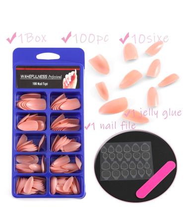 Sethexy Glossy Stiletto False Nails - 100 PC Acrylic Press-On Pink Nail Tips for Women & Girls - Buy Online on GoSupps.com
