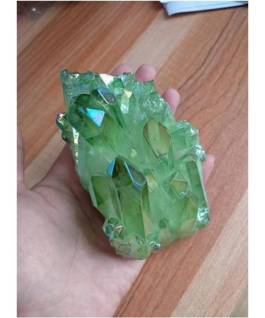 Light Green Aura Quartz Crystal Titanium Bismuth Silicon Cluster Rainbows Natural Stones and Minerals yuebang Reiki Crystal Stone - Buy Online on GoSupps.com