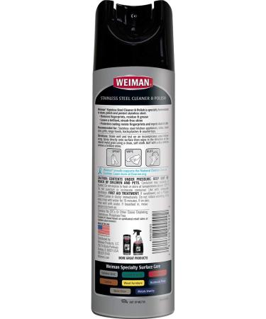 Weiman Stainless Steel Cleaner & Polish Aerosol 17 fl oz - Shine & Protect Your Appliances - International Shipping Available - Buy Online on GoSupps.com