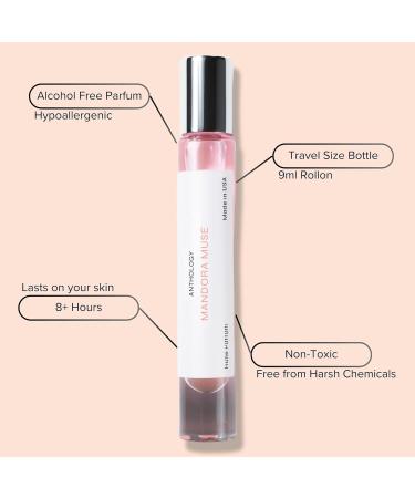 Anthology Mandora Muse Roll on Perfume Oil for Women 0.3oz 9 ML | Orange Bergamot Lilac Patchouli Amber | Alcohol Free rollerball Travel size | Warm Floral Fragrance - Buy Online on GoSupps.com
