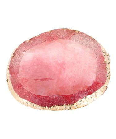 Resin Nail Art Palette Nail Art Painting Mixed Color Palette Nail Gel Color Makeup Display Board Golden Edge(Rose Red)