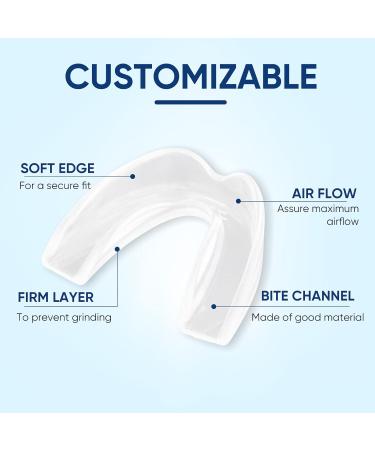 Mouth Guard for Grinding Teeth 4Pack Mouth Guards for Teeth Grinding at Sport Athletic & Deep Sleep 2 Sizes Professional Mouth Guard for Grinding Teeth Night Guard & Day Guard - Buy Online on GoSupps.com