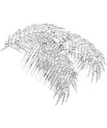 FRCOLOR Bridal Hair Accessories hair comb bridal hair comb rhinestone headpiece silver headpiece bridal headpiece headpiece rhinestone hair comb hair side combs bride Korean Comb - Buy Online on GoSupps.com