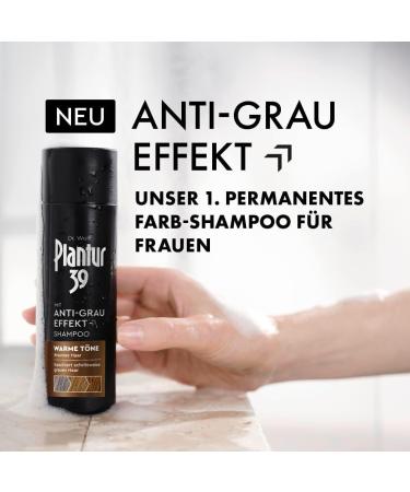  Plantur 39 Plantur 39 Anti-Gray Shampoo 200ml - For warm tones and brown hair - Gradually covers gray hair without coloring - Caffeine shampoo for women with strong hair - Buy Online on GoSupps.com