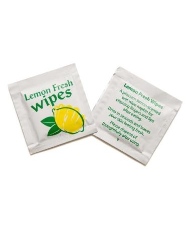 50 x Lemon Fresh Scent Finger Rinses Convenient and Easy to Take Away Travel Party Camping Meal