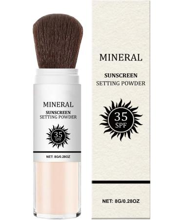  G n rique Sunscreen Setting Powder 8g Mineral Brush Face Powder Natural Makeup Finish Long-Lasting Oil Control Breathable Sunblock Women Beach Travel Use - Buy Online on GoSupps.com