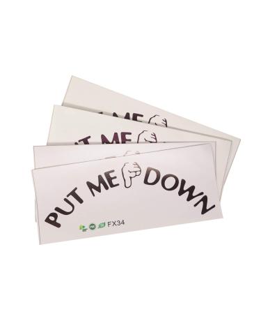 Honbay 4 Sets of Funny Reminder Decoration Put Me Down Toilet Seat Stickers Decals, Waterproof and Removable (Black)