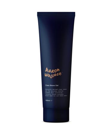 AARON WALLACE Clear Shave Gel (100ml) Extra Glide Cooling Shave Gel For Sensitive Skin and More Accurate Shaving