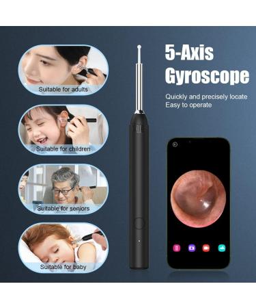 1080P Otoscope Camera Ear Wax Removal Tool for iOS & Android Black - Buy Online on GoSupps.com