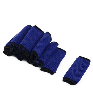 uxcell Volleyball Basketball Elastic Finger Sleeve Cover Guard Protector 10pcs Dark Blue