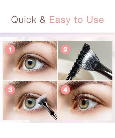 Folding Angle Scalloped Lash Brush 2024 New Eyebrow Brush Eyelash Comb Eyelash Separator Tool Compact and Portable Mascara Fan Brush for Lashes (4 Pcs) - Buy Online on GoSupps.com