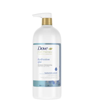 Dove Shampoo Hydration Spa for Dry Hair Hair Shampoo with Hyaluronic Serum 33.8 oz Hair Therapy Hydration Spa 33.8 Fl Oz (Pack of 1)