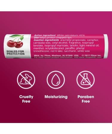 ChapStick Bulk Lip Balm Classic Cherry 12-Count Lip Moisturizer for Dry Lips 0.15 Oz Ea - Buy Online on GoSupps.com