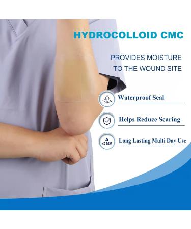 Buy Pack of 10 Hydrocolloid Adhesive Bandages Sterile 4x4 Hydrogel Wound Dressing for Fast Healing of Bedsores Surgical Wounds and Acne Prone Skin International Shipping Available - Buy Online on GoSupps.com