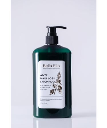 Bella Ella Anti Hair Loss and Hair Growth Shampoo Hair Thickening Shampoo for Men & Women Hair Growth with Enriching Essence of Patchouli Extract for Strong & Lustrous hair 400 ml