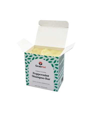 All-Natural Shampoo Bar For Hair Handcrafted with All-Natural Ingredients Oils and Extracts - Sulfate-free Paraben-free Cruelty-free Eco-Conscious Zero-Waste (2 pack Peppermint) 400 g (Pack of 1) Peppermint