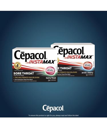 C pacol Instamax Arctic Cherry Sore Throat lozenges 24 Count (Pack of 1) - Buy Online on GoSupps.com